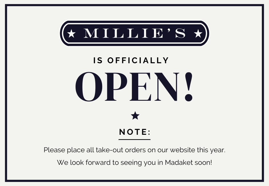 Millies if Officially Open Popup